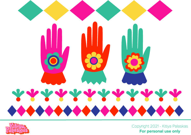 Festive Hands (SVG + PDF Digital Template Bundle)