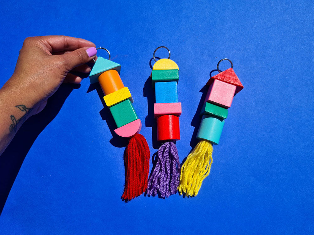 DIY Gifting: Colour-blocked Keyrings