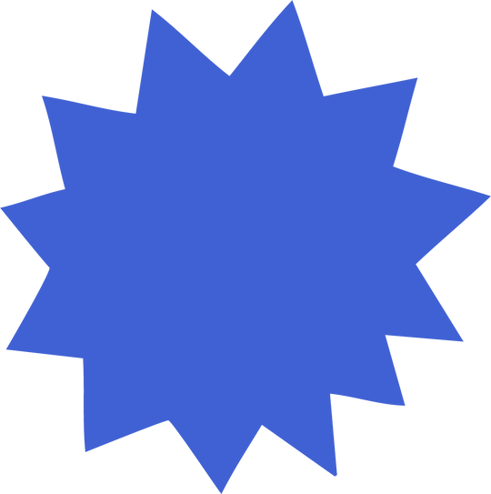 A kitiya Palaskas starburst shape in colour blue
