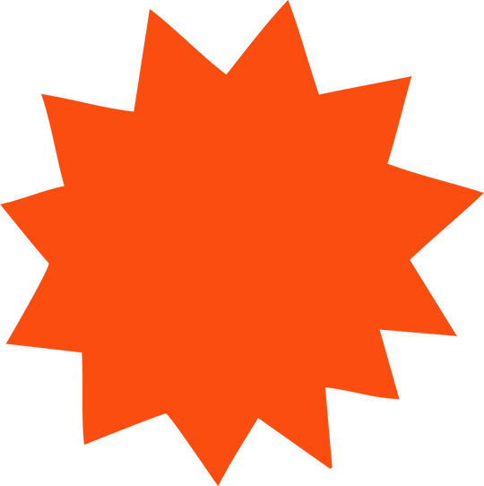 A kitiya Palaskas starburst shape in colour red