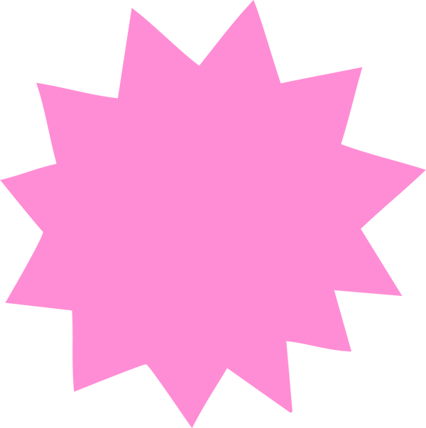 A kitiya Palaskas starburst shape in colour pink