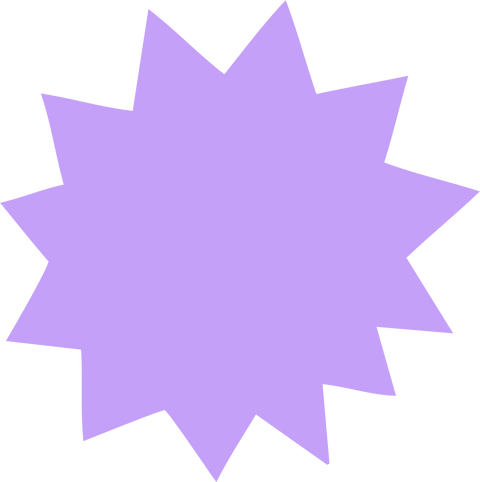 A kitiya Palaskas starburst shape in colour purple